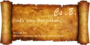 Csépes Bertalan névjegykártya