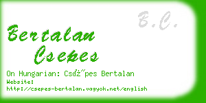 bertalan csepes business card